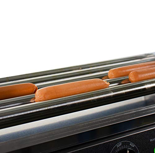 12 Hot Dog & 5 Roller Grill Cooker Warmer Machine X2001