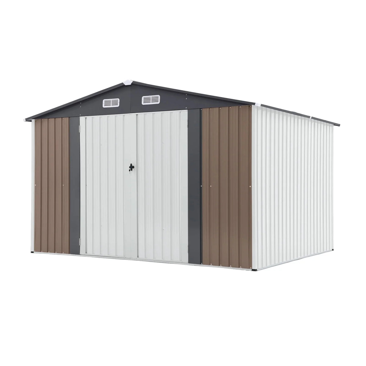 10' x 8' FT Metal Outdoor Storage Shed with Lockable Door L7761
