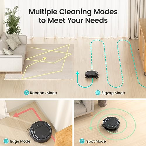 Robot Vacuum Cleaner, Super Thin, Powerful Suction, Quiet, Self-Charging, Grey Q7803