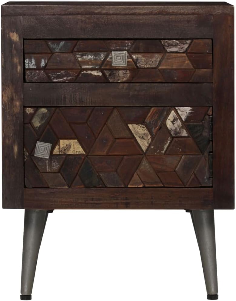 Solid Reclaimed Wood Side Table 15.7"x11.8"x19.6" U487087