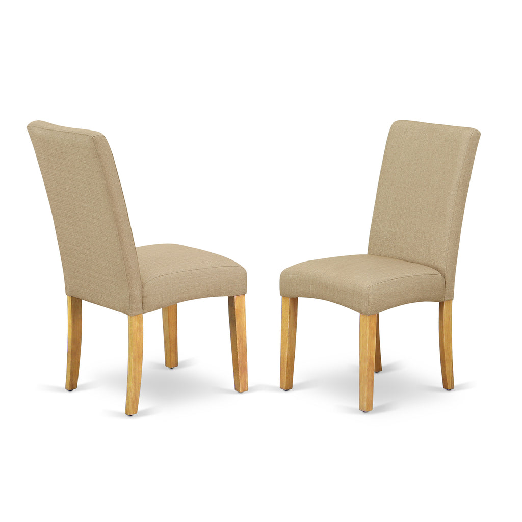 39" Fabric Dining Chairs in Oak/Gray (Set of 2) X23027