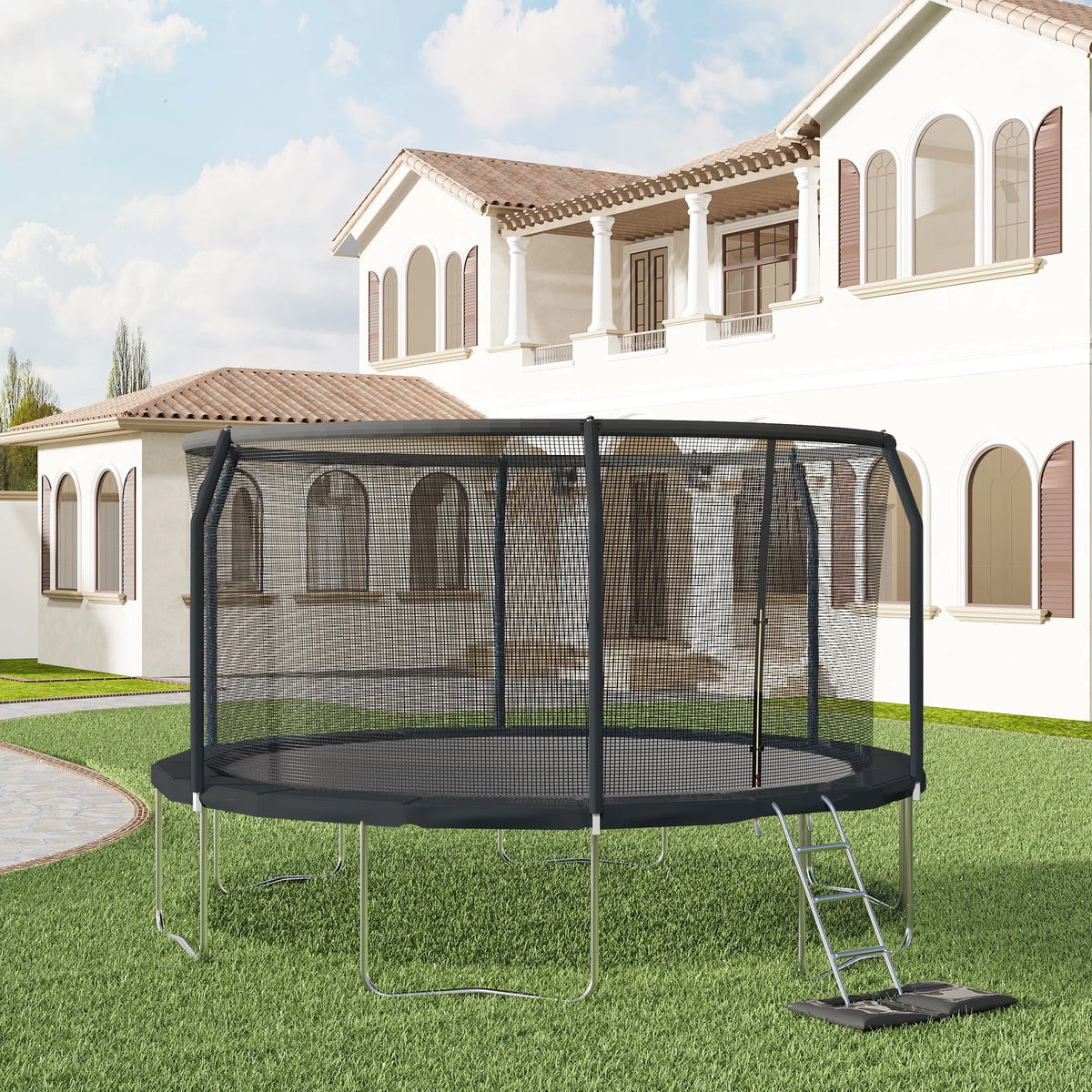 12ft Black Backyard Trampoline X4438