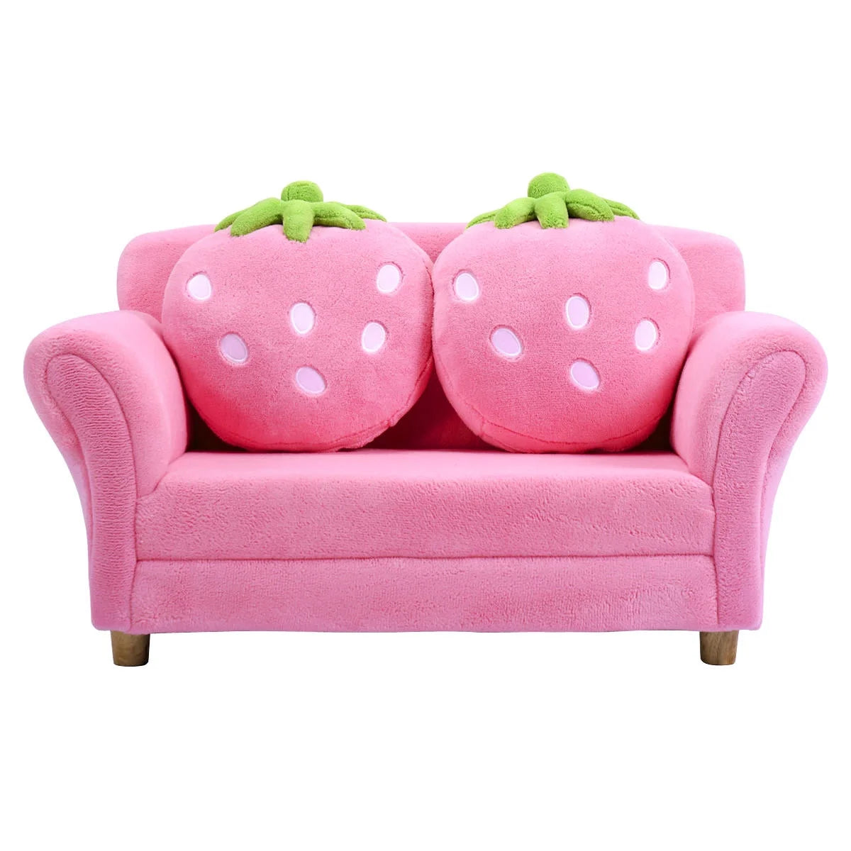 Kids Sofa Armrest Chair with 2 Pillow Pink G69684