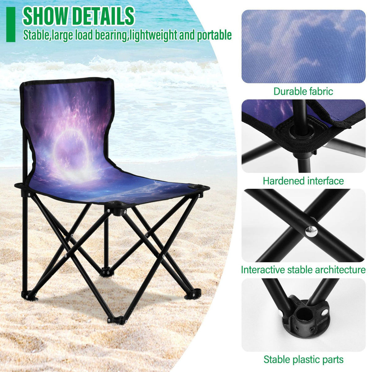 Portable Camping Chair with Carry Bag C6725