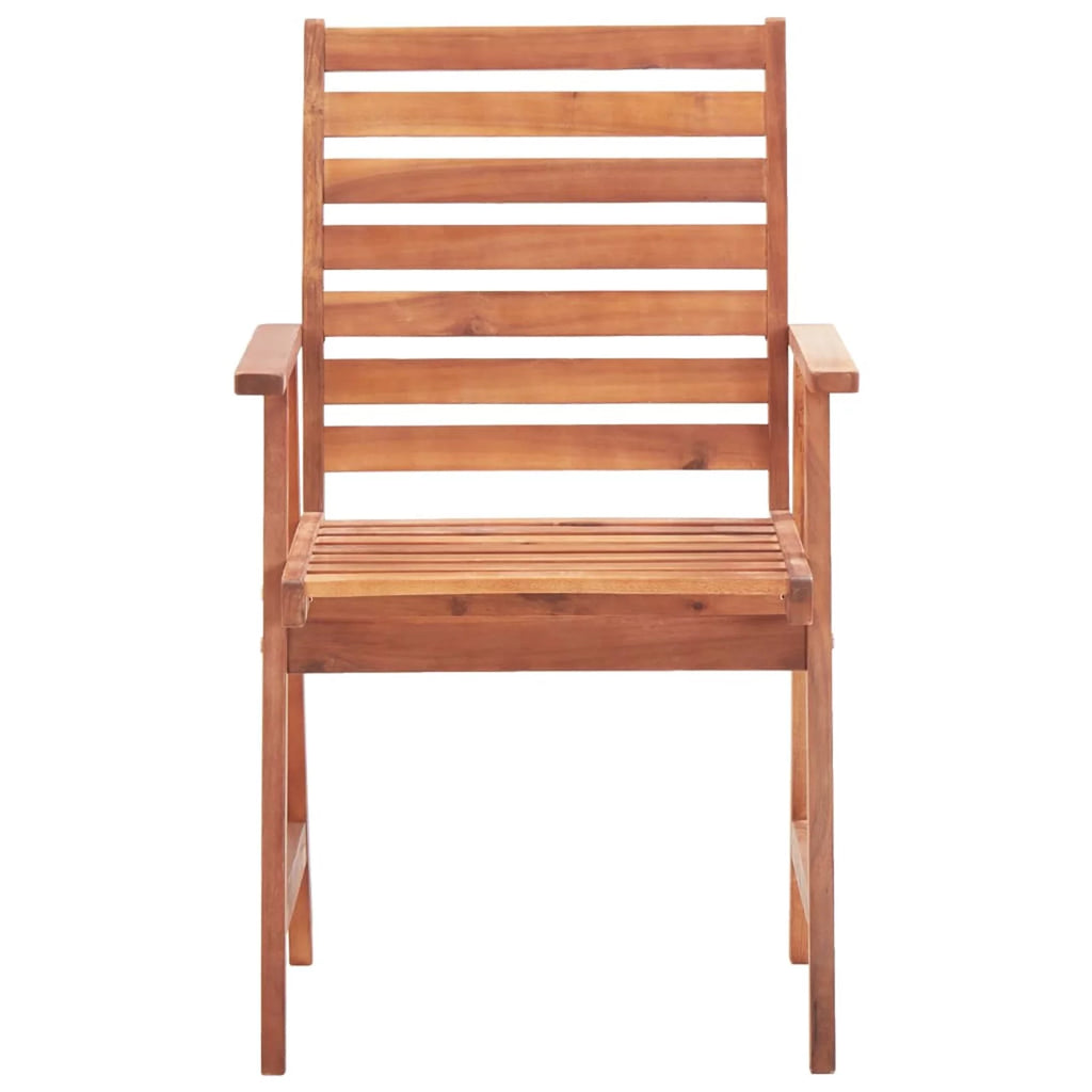 Acacia Wood Patio Dining Chairs 2 pcs with Cushions U10035