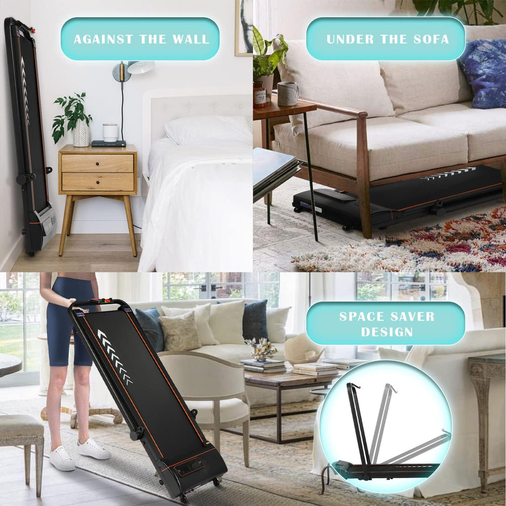 2 in 1 Under Desk Folding Electric Treadmill with LED Display L1903