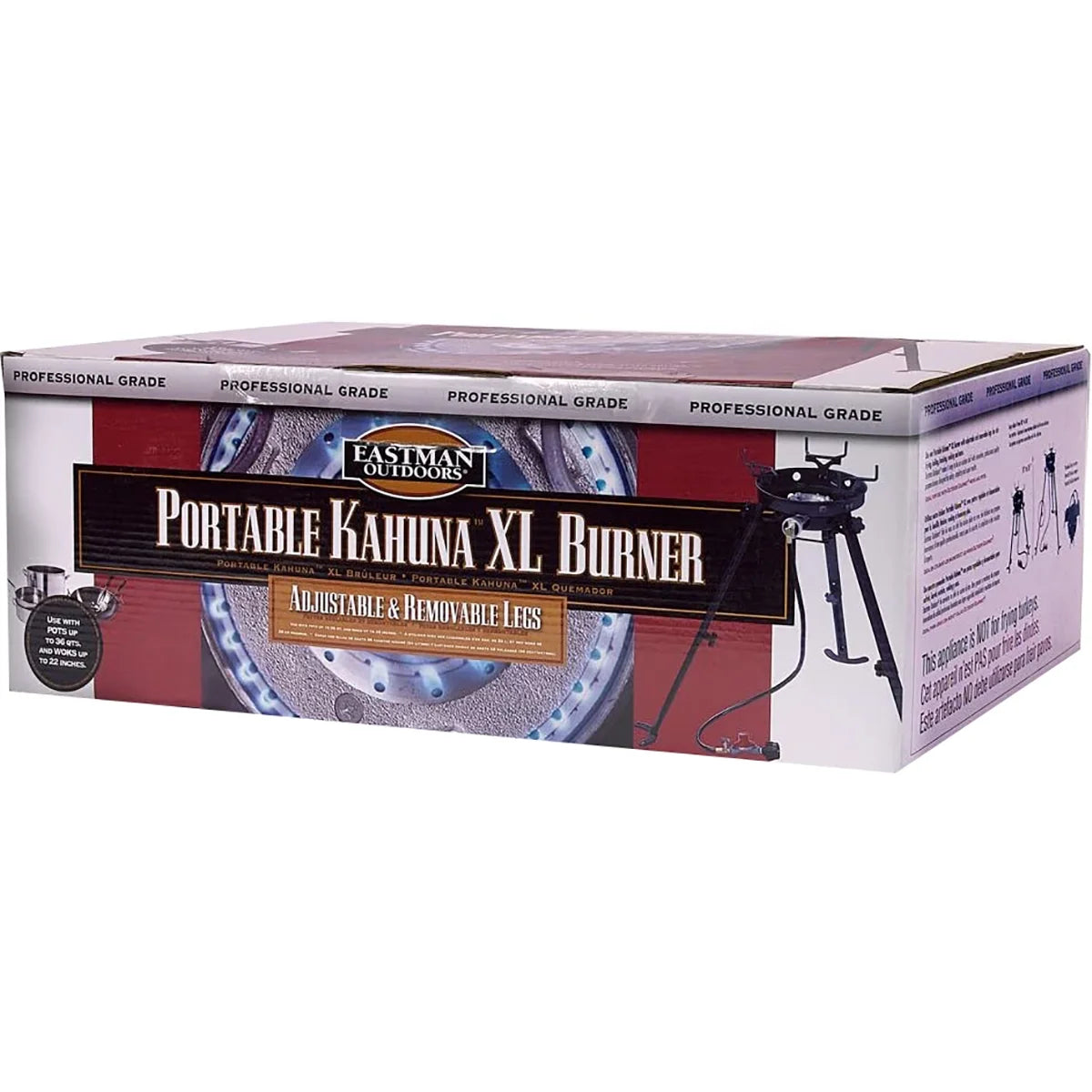 Portable Kahuna Burner with XL Brackets, Adjustable Legs G7235