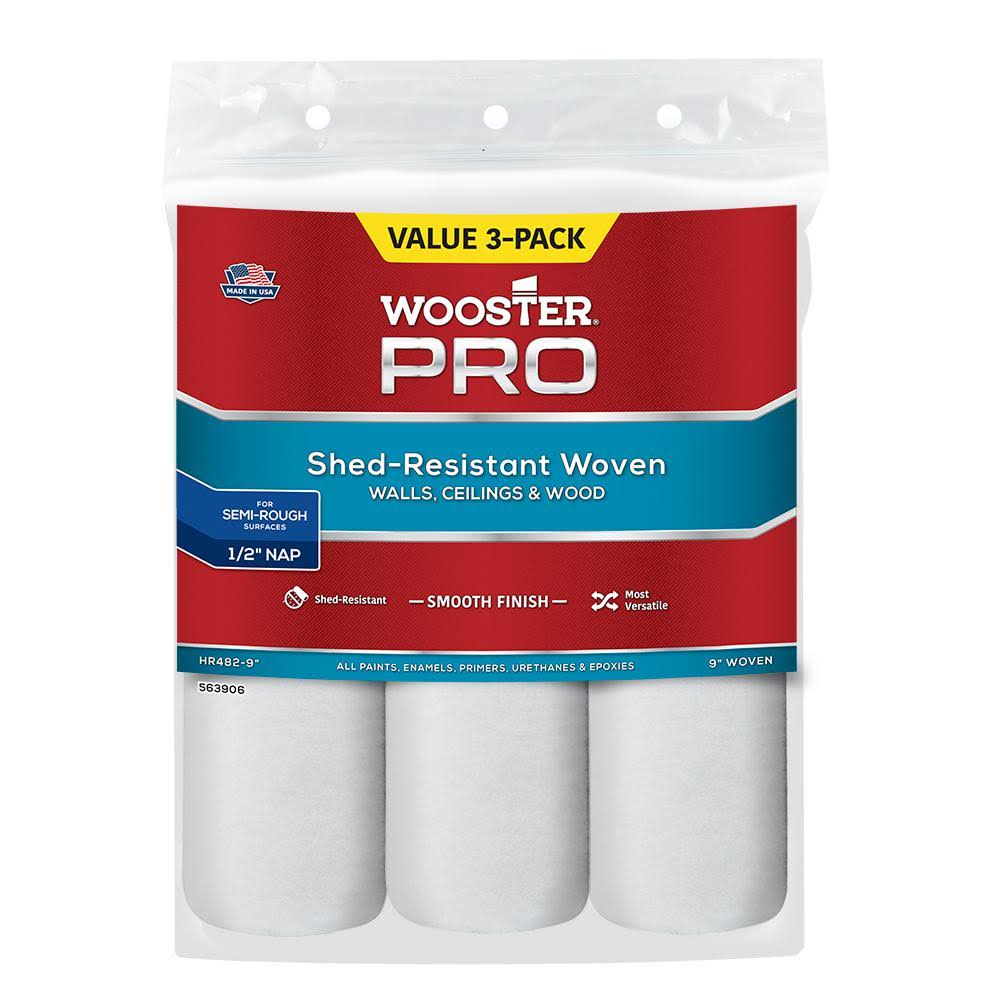9 in. x 1/2 in. High-Density Woven Acrylic Roller Covers (3-Pack) (Case of 6) P9459