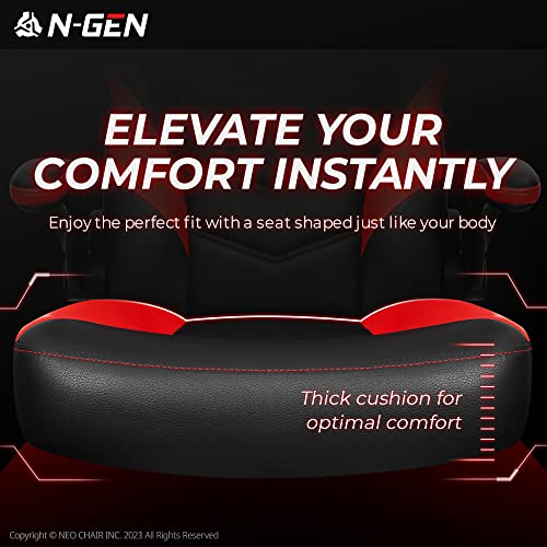 Black Ergonomic PU Leather Computer Chair with Lumbar Support O6374