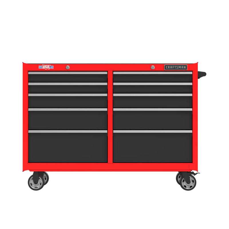52 inch 10-Drawer Rolling Tool Cabinet R6107