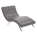 Tufted Chaise Pewter D29082