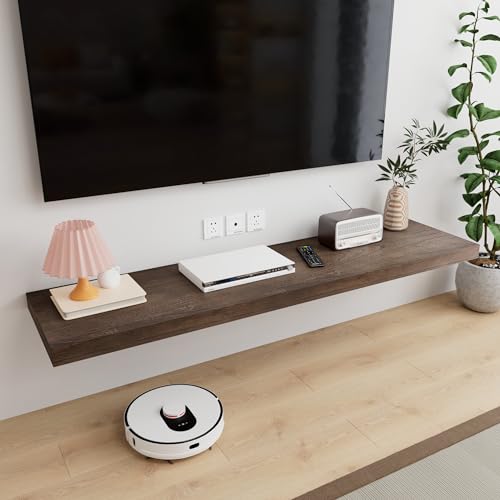 48 Inch Solid Wood Floating Shelves with Invisible Brackets D12150