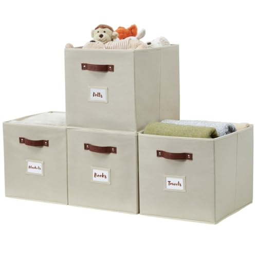 11" 6pcs Texture Grey Fabric Storage Bins J83719