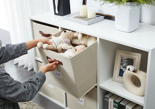 11" 6pcs Texture Grey Fabric Storage Bins J83719