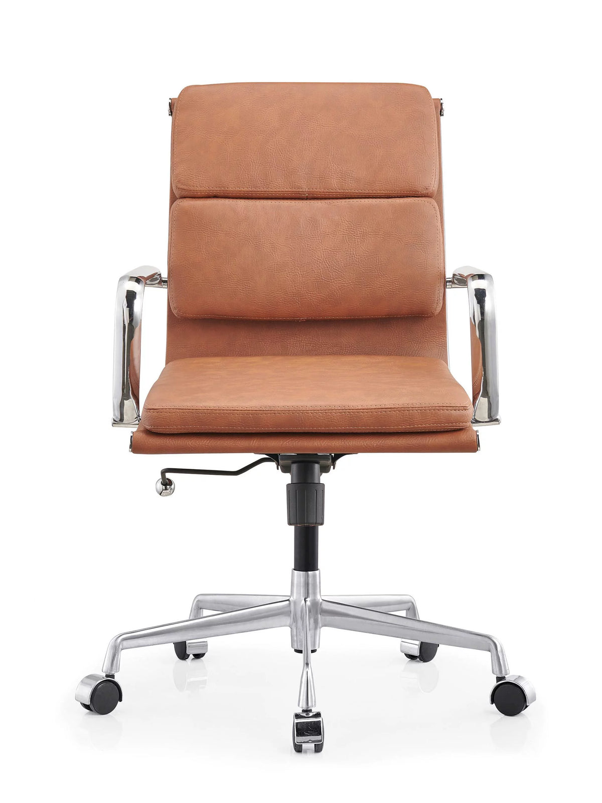 Brown Leather Adjustable Swivel Office Chair Z18013