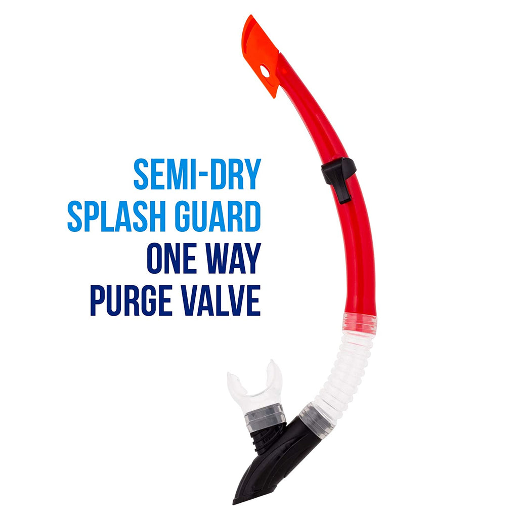 Semi-Dry Diving & Snorkel Set, Coral X106