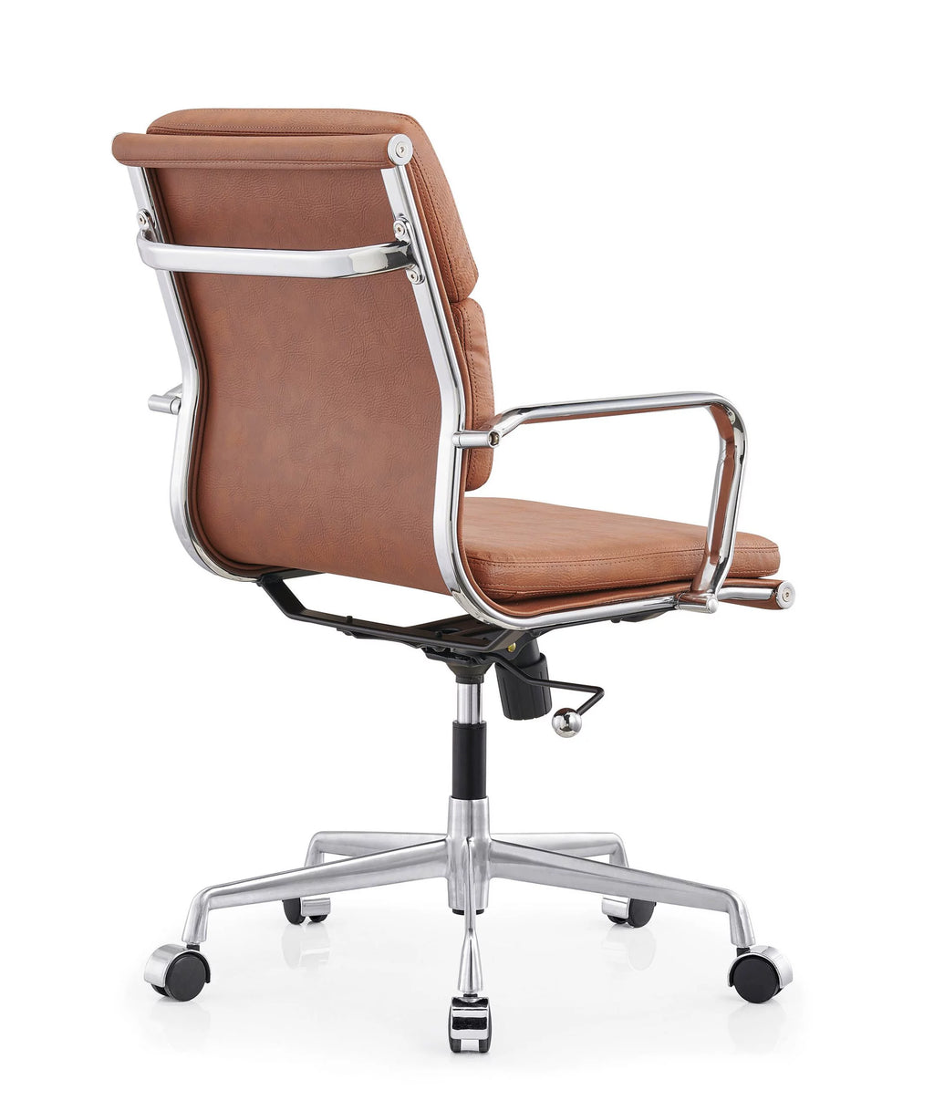 Brown Leather Adjustable Swivel Office Chair Z18013