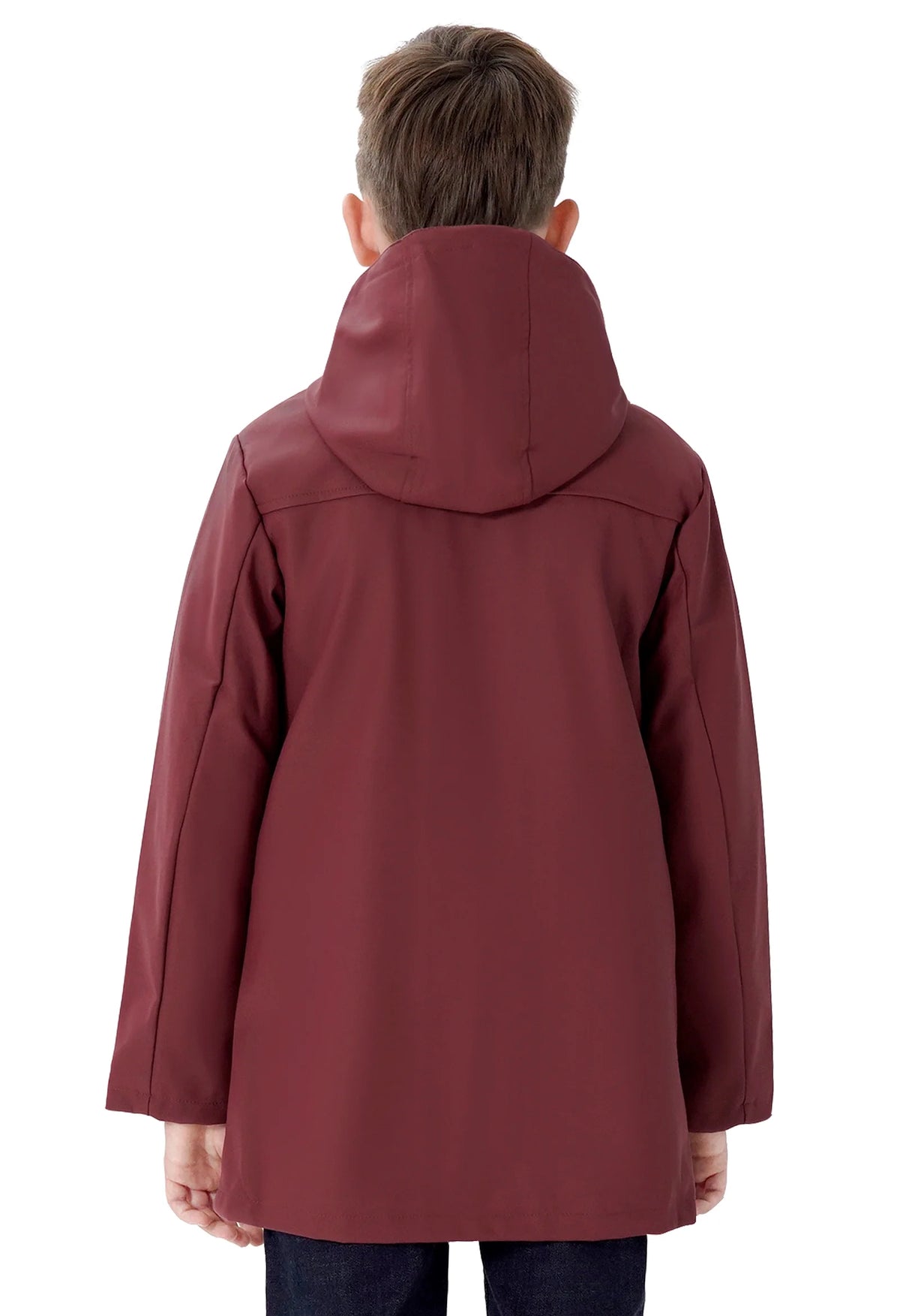 Boys Lightweight Waterproof Hooded Cotton Lined Rain Jacket H1666