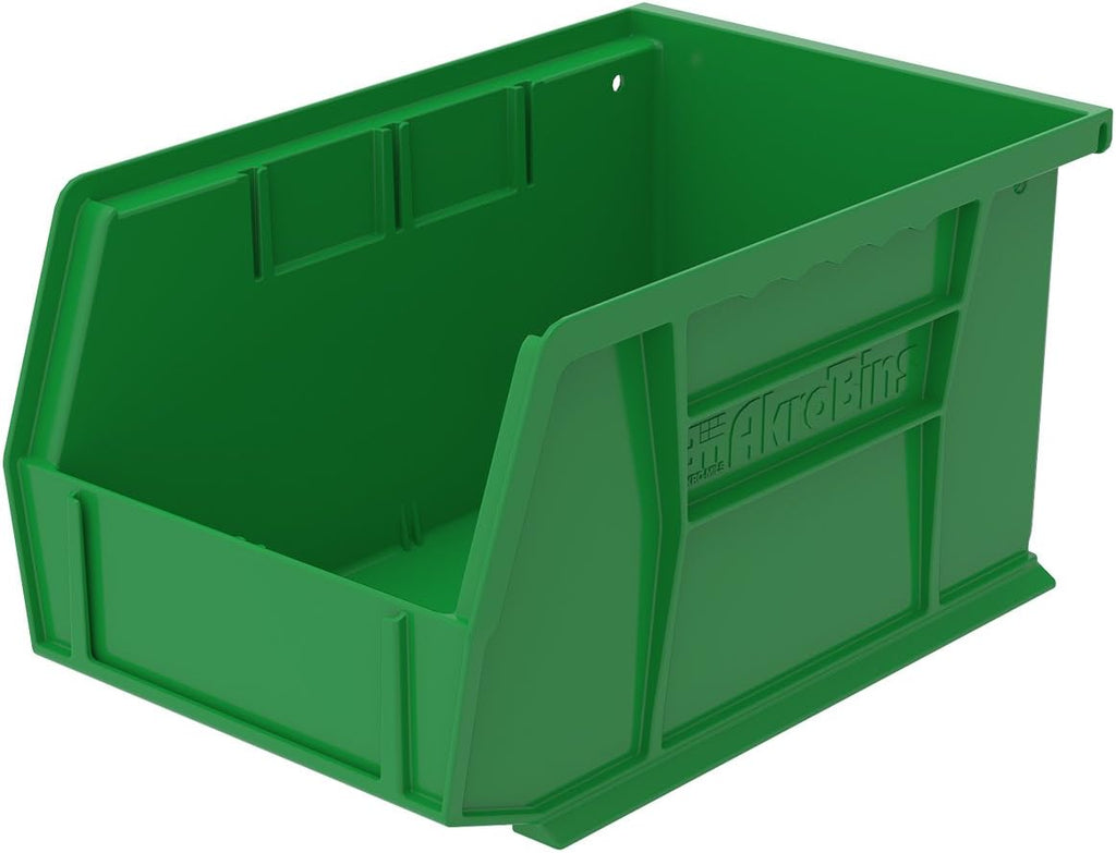 Plastic Storage Bin Hanging Stacking Containers, 9-Inch x 6-Inch x 5-Inch, Black, 12-Pack N190669