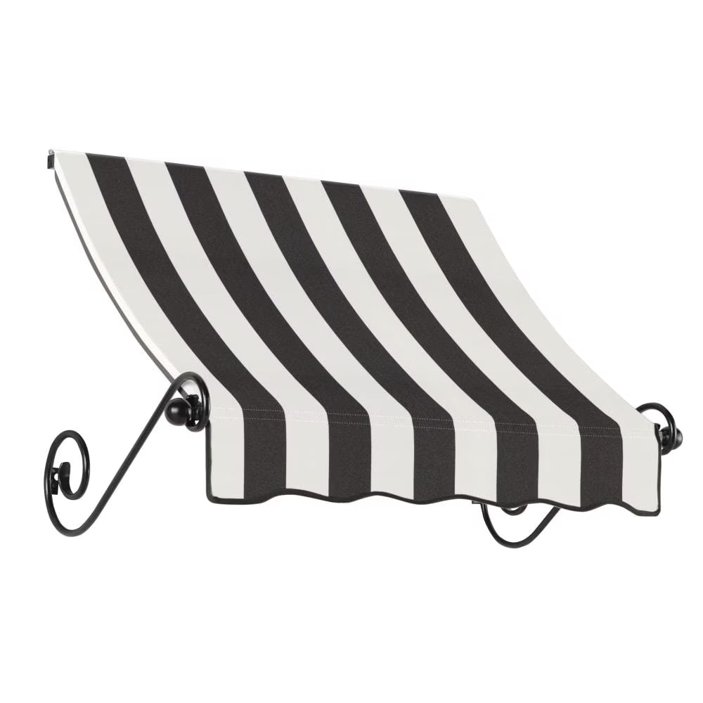 Black/White Stripe Fixed Awning Z9362