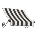 Black/White Stripe Fixed Awning Z9362