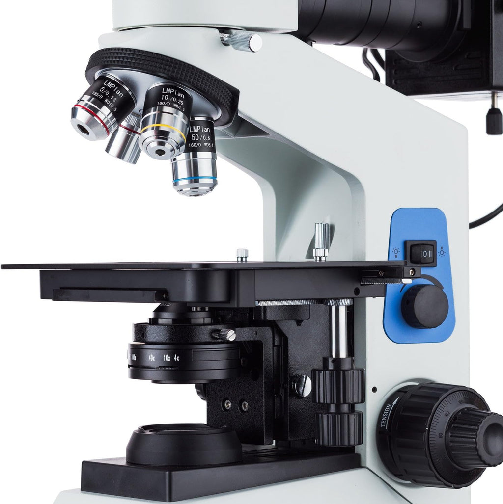 40x-800x Polarizing Metallurgical Microscope with Top and Bottom Lights and 18MP USB3.0 Camera V8089