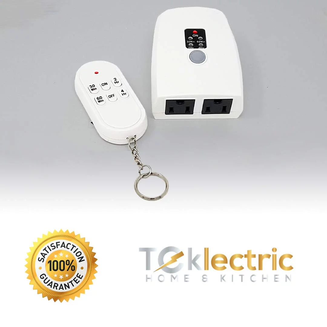 Remote Control Outlet with Countdown Timer, 1000 Watt 15A Heavy Duty V8003