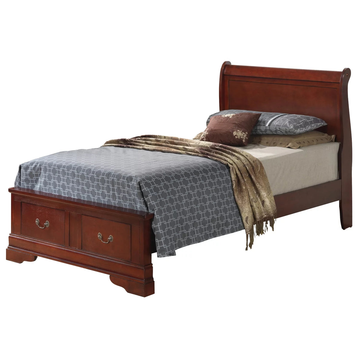 Twin Storage Bed Cherry Y1737