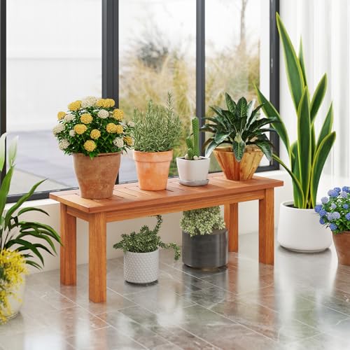Wooden Plant Stand with Teak Oil Finish E932