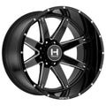 22x12 8x180 -44mm Black/Milled Wheel Rim V31848
