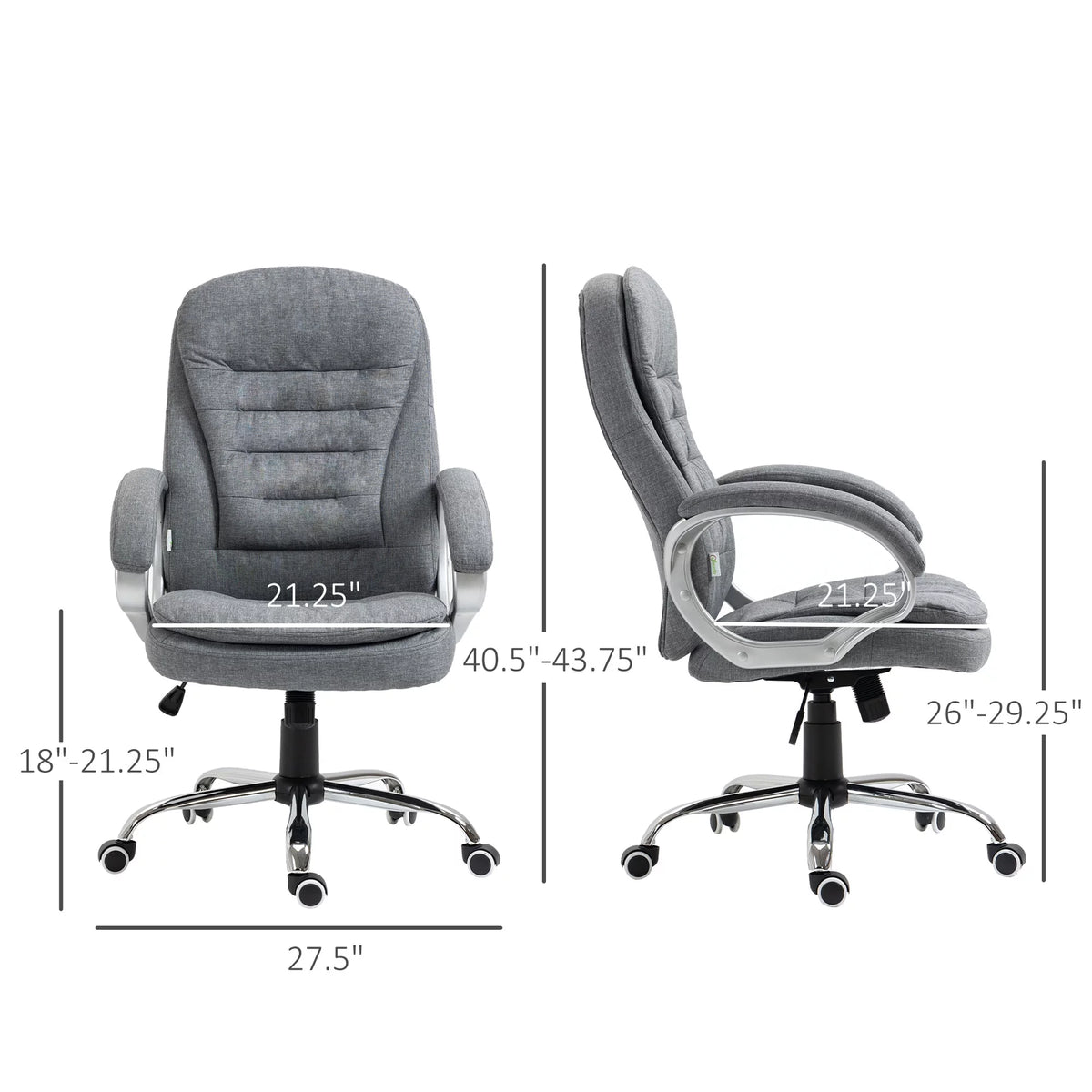 Grey Executive Chair with Adjustable Height A9329