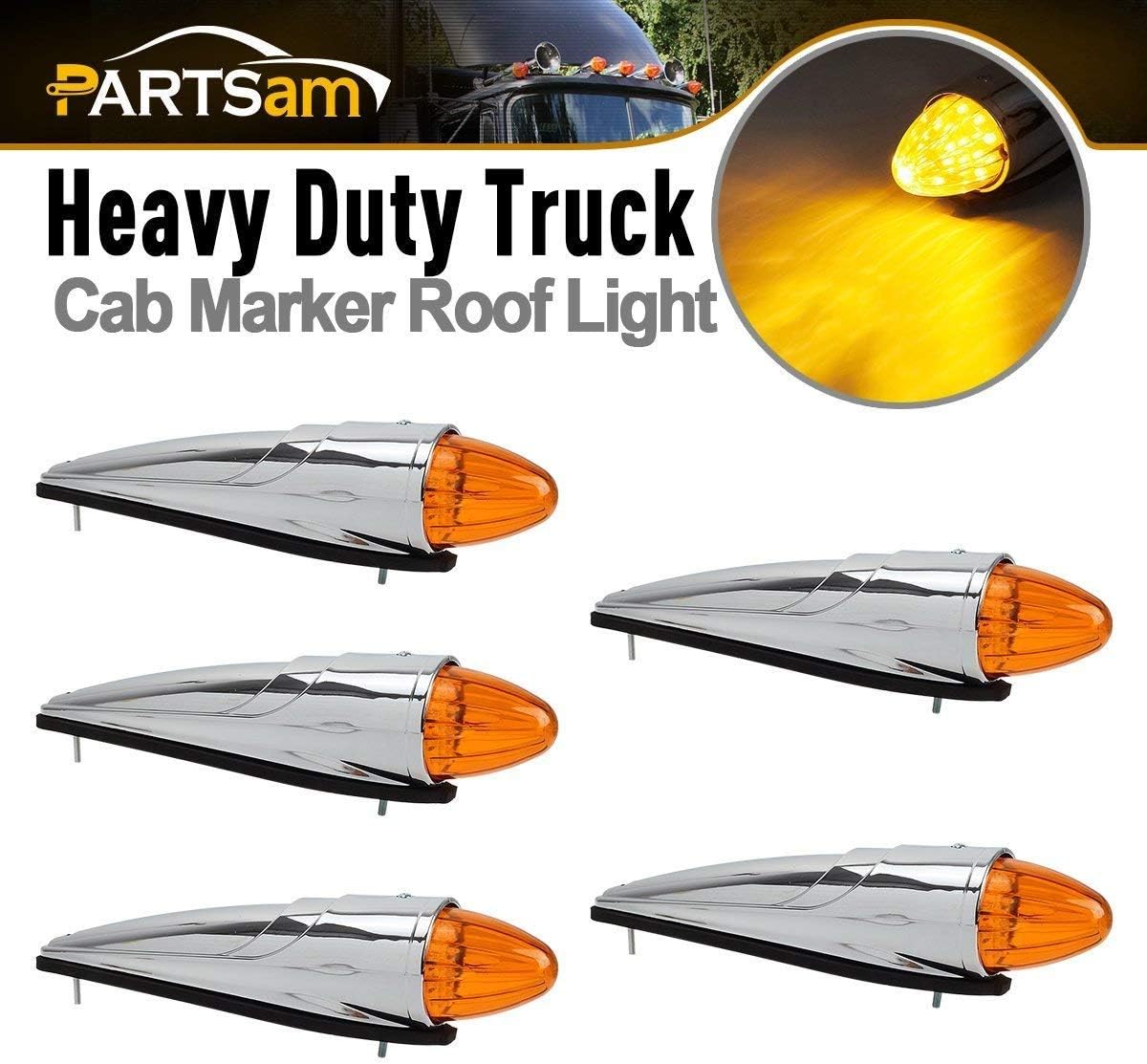 Amber Yellow 17 LED Cab Marker Lights Assembly X6322