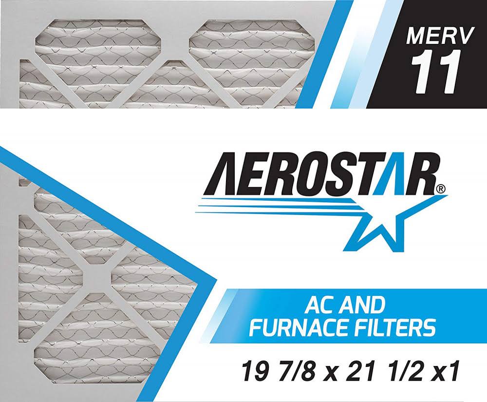 Pleated Air Filter, MERV 11, 19 7/8 x 21 1/2 x 1, Pack of 6 P794150