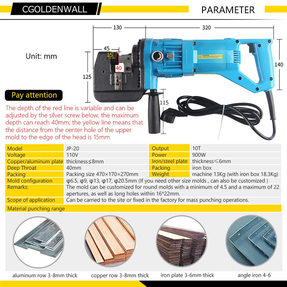 Hydraulic Hole Punching Tool for Steel Plate Iron Plate Aluminum Plate E61063