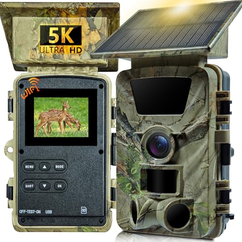 5K WiFi Solar Trail Camera with 64GB SD Card L979
