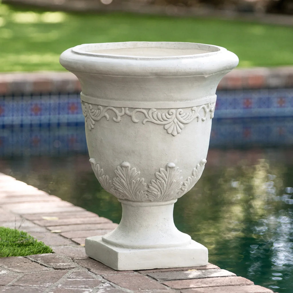 White Stone Planter D7949