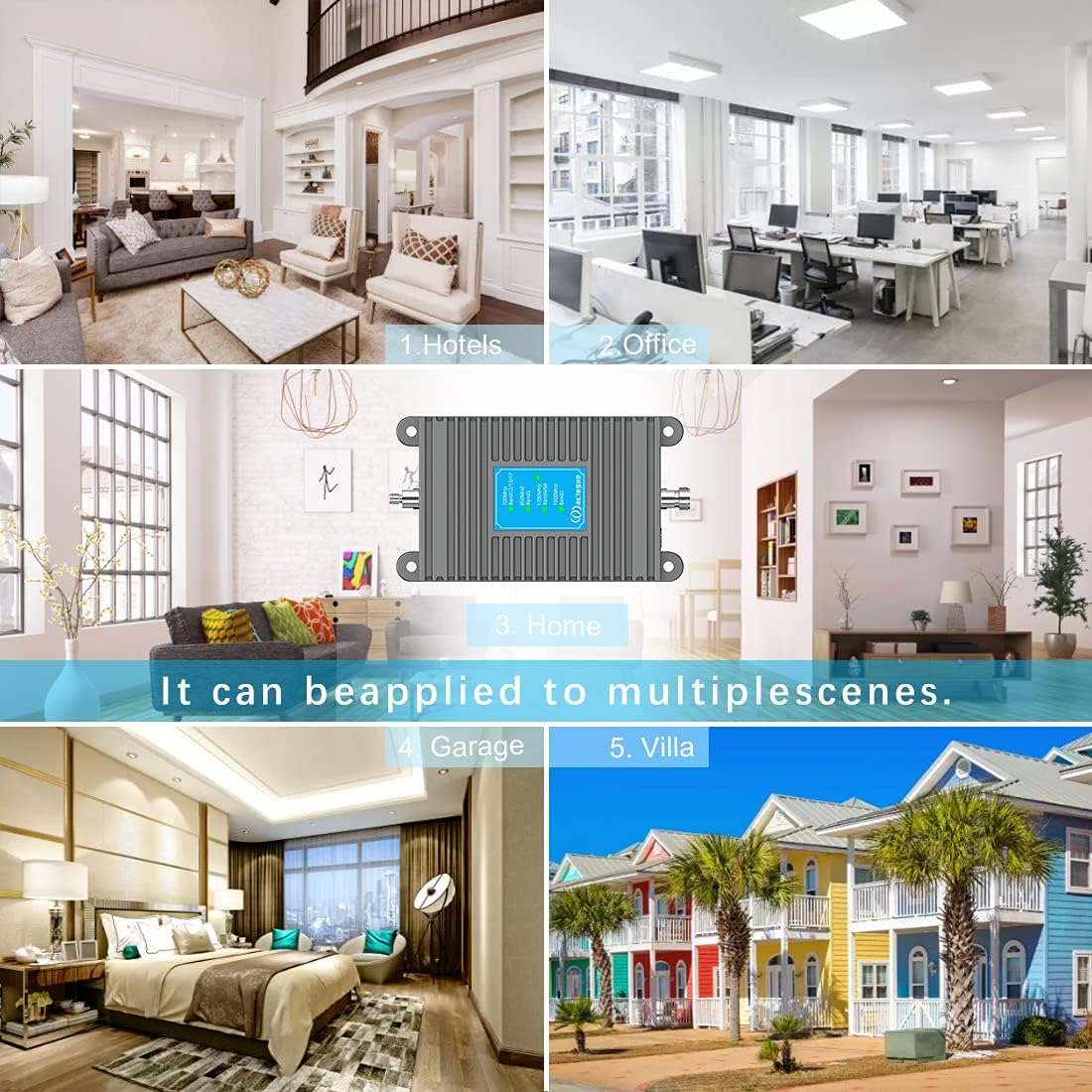 5G 4G LTE Cell Phone Signal Booster up to 4500sq.ft L26678