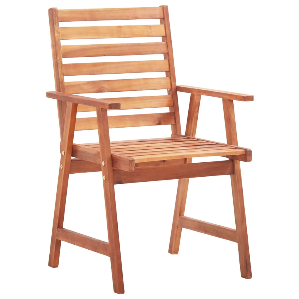 Acacia Wood Patio Dining Chairs 2 pcs with Cushions U10035