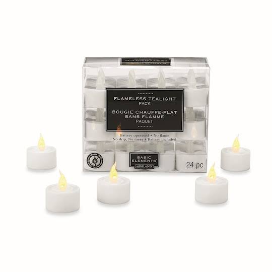 24 Ct. Flameless LED Tealights, 12 Packs K81180