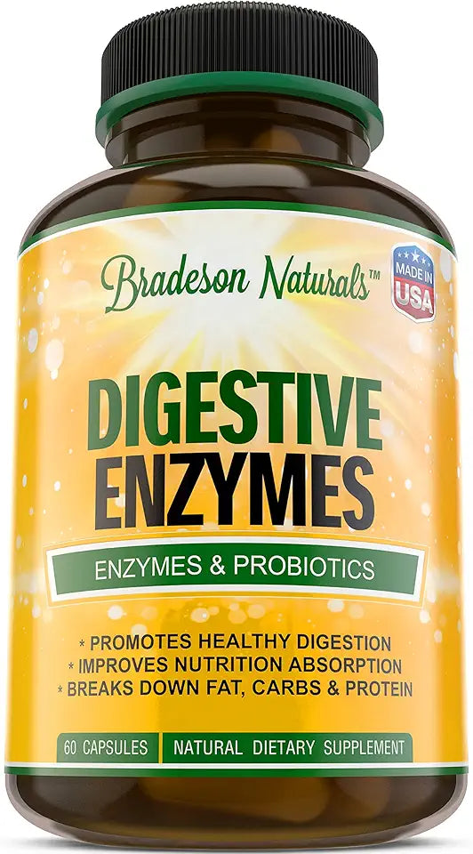 60 Capsules Digestive Enzymes & Probiotics Dietary Supplement F405184