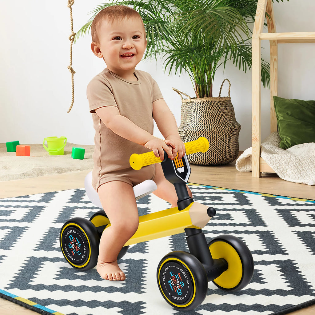 Baby Balance Bike No Pedal Yellow P98608