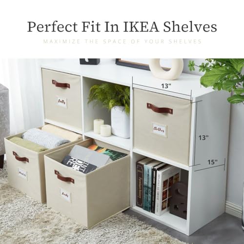 11" 6pcs Texture Grey Fabric Storage Bins J83719