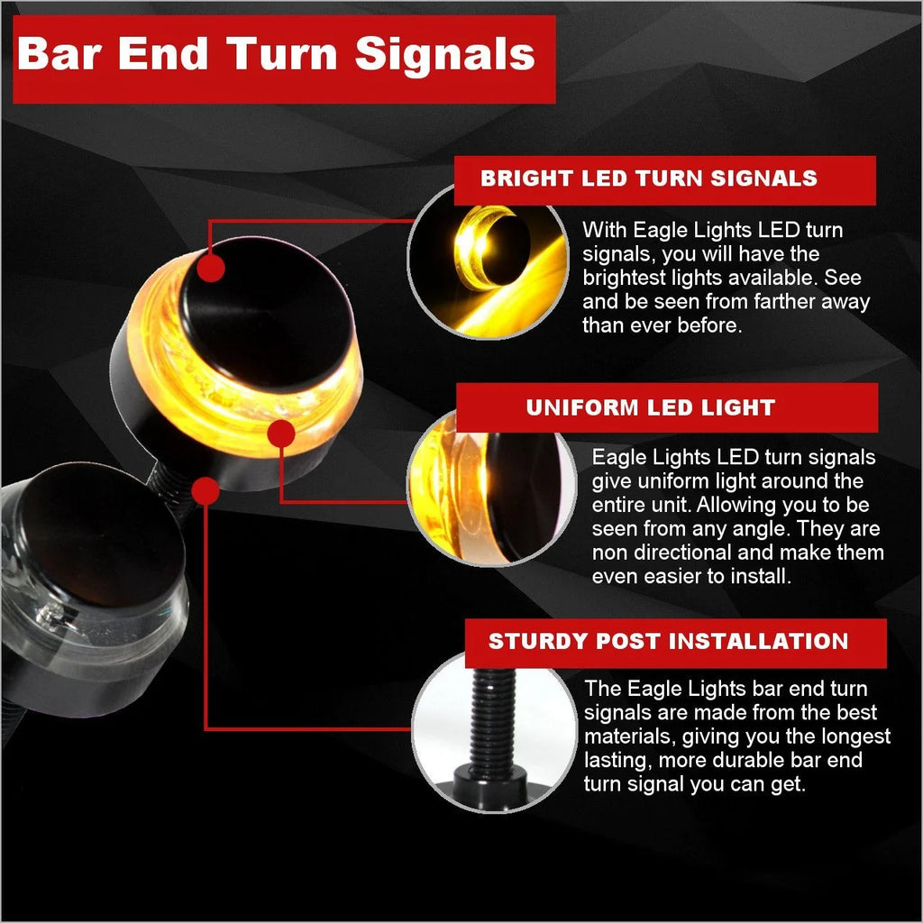 LED Turn Signals for 7/8" Handlebars - Pair E7936