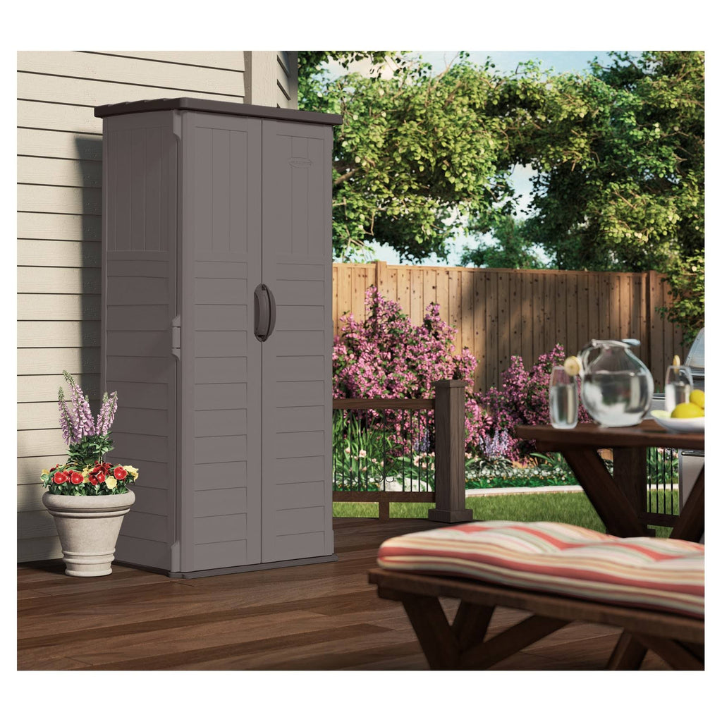 Gray Vertical Storage Shed Z5562