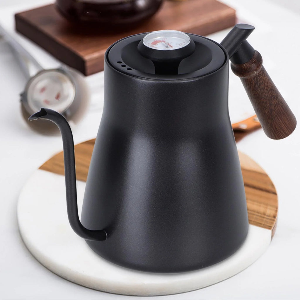 Coffee Pot with Wooden Handle and Thermometer R3013