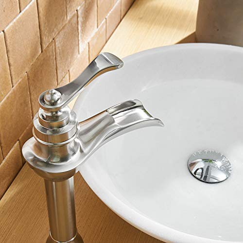 Brushed Nickel Single-Handle Vessel Sink Faucet O32113
