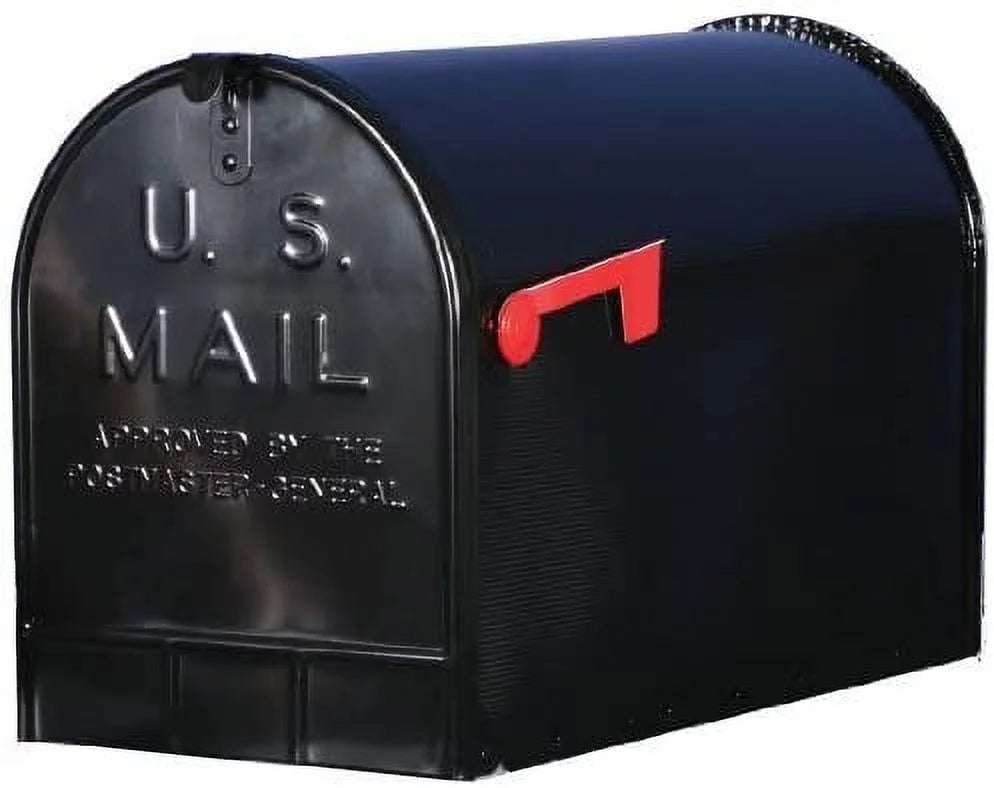 Black Jumbo Size Rural Mailbox N48383