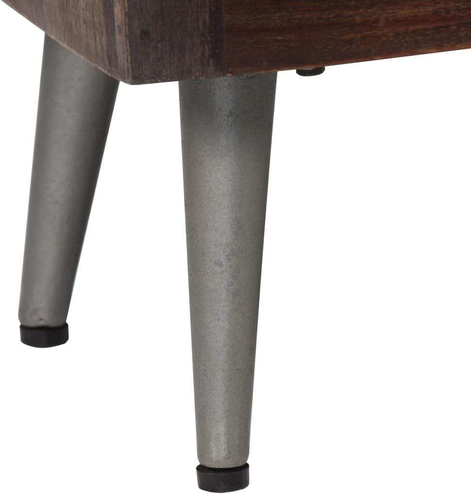 Solid Reclaimed Wood Side Table 15.7"x11.8"x19.6" U487087