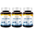Cod Liver Oil 400 mg Omega 3 with Vitamin A & Vitamin D3 90 Softgels (Pack of 3) T356759
