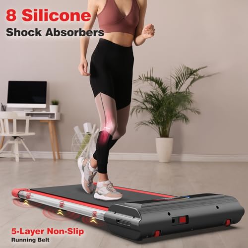 2 in 1 Walking Pad Treadmill with Remote Control 265LB Capacity R3321